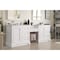 James Martin Vanities De Soto 94in Double Vanity Set, Bright White w/ 3 CM White Zeus Quartz Top 825-V94-BW-DU-WZ - alternate 4